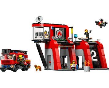 LEGO City Fire Brandstation med brandbil 60414