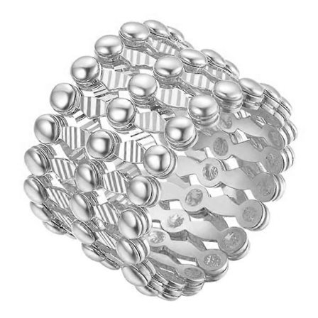 S925 Sølv Ring Armbånd 2-i-1 Transformert Ring Armbånd Teleskopisk Ring for Kvinner DB Sølv