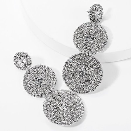 Alla hjärtans dag gåva Bling Rhinestone Tassel örhängen Drop örhängen Crystal Rhinestones Tassel Chain Dangle örhängen Chain Tassel Drop örhängen Guld