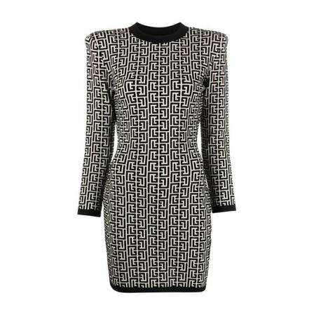 Balmain, Short Dresses Beige, Dames, Maat:S