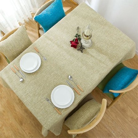 Puuvillapellavainen pöytäliina Suorakulmainen Ruokapöydän Liina Kansi Koti Dekor