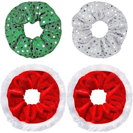4 st jul scrunchie stor stor söt elastisk scrunchie huvud