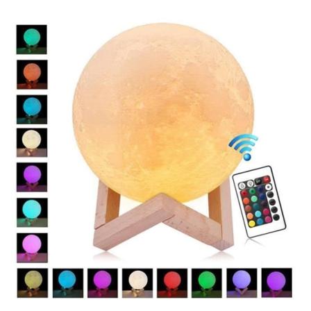 LCC Moon Lamp Diameter 12cm Touch Fjärrkontroll Sovrums nattljus