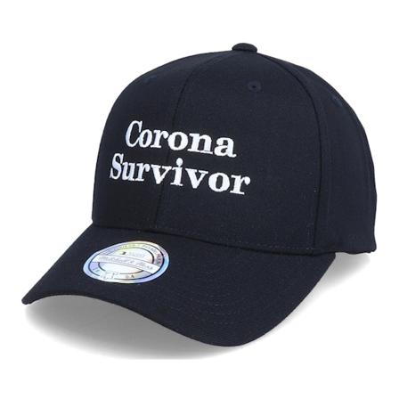 Iconic - Svart adjustable Caps - Corona Survivor Black 110 Adjustable @ Hatstore