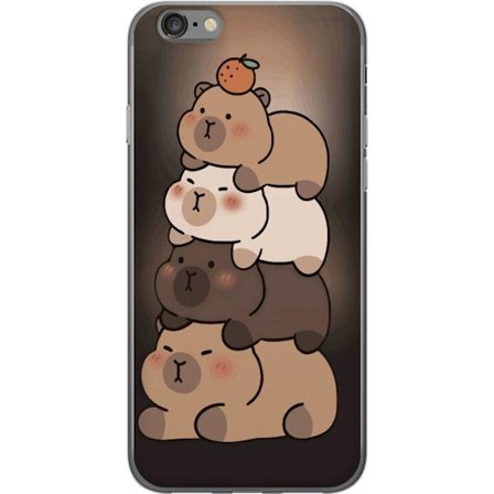 Kompatibelt Mobilskal till Apple Apple iPhone 6 Capybara Kawaii Gullig Djur Figur