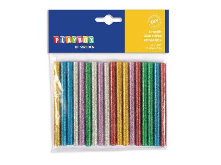 PLAYBOX Limstänger 7 mm glitter 18/fp - Lyreco - Skola och förskola - Bild och form - Klister och hobbylim