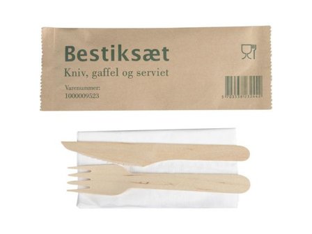 ABENA Bestickset trä med servett 400/fp - Lyreco - Kök och servering - Engångsartiklar - Engångsbestick