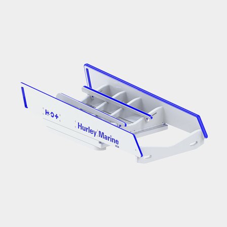 Dävert till gummibåt / vattenskoter Hurley H3O+ Plus Dinghy Davit White, med elektrisk vinsch