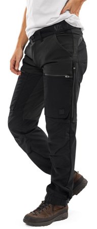 Arbetsbyxor Fristads Outdoor Dam Carbon friluftsbyxor semistretch, dam, Svart Arbetskläder