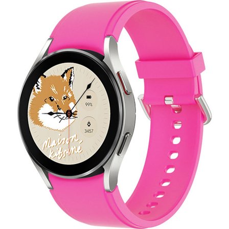 Silikonarmband för klocka - Hot Pink - justerbart med spänne - smartwatch-armband - 20mm - lämpligt för Samsung Galaxy Watch 5 / Pro / 4 / 3