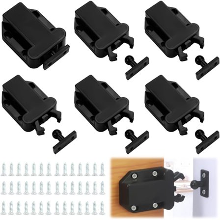 Trycklås, Tryck för att öppna med 36 skruvar, Tryck för att frigöra lås, Tryck för att öppna dörrlås, Skåpslås