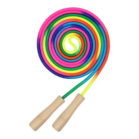 5 meter langt sjippetov til grupper og flere personer med træhåndtag, velegnet til sport og udendørsaktiviteter