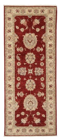 Hand Knotted Ziegler Rug 84X208 Brown/Dark Red