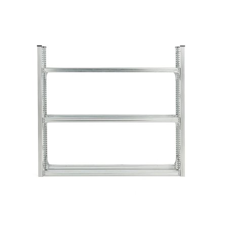 Reifenregal TRANSFORM, Basismodul mit 3 Ebenen, 2000 x 2100 x 400 mm