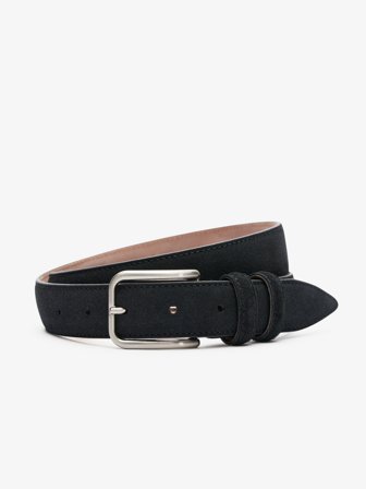 John Henric Men's Black Suede Belt Size 85