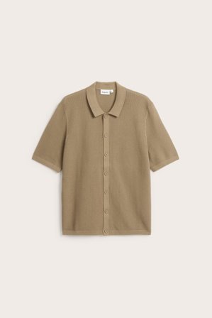 Kappahl | Lyhythihainen reikäneulottu pusero Beige S | Beige