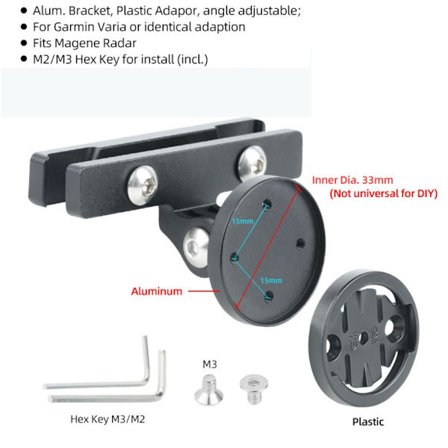 Polkupyörän satulankiskon takavalon pidike SET 3 SET 3