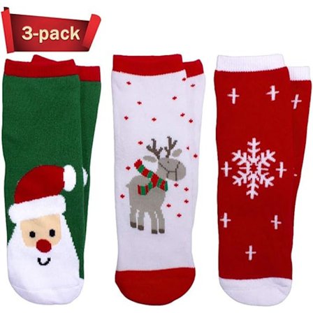 3 par söta barnstrumpor, varma vinterstrumpor, unisex bomullsstrumpor, julklapp(ar)