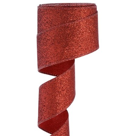 4cm/6cm Julband Glitter Hög Glans Flerfärgad Presentförpackning Scenlayout Stor Rosett Tillverkning Julgran Band (6 cm, Röd)