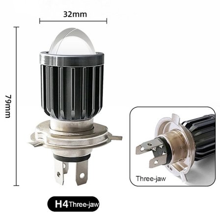Moottoripyörän ajovalojen polttimo LED-ajovalojen polttimot H4 H4
