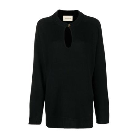 Loulou Studio, Round-neck Knitwear Zwart, Dames, Maat:S