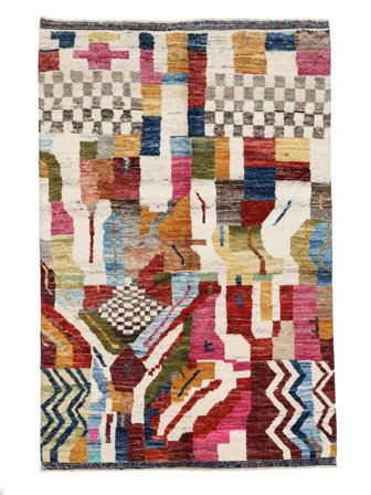Mały Berber Colourful Dywan 138X202 Wełna