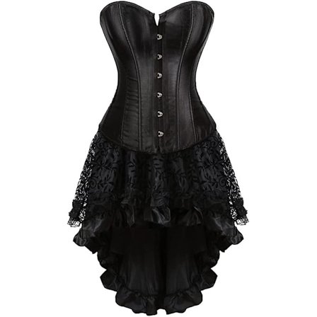 Szivyshi Kvinders Overbust Sweetheart Snøre Plastikknogler Korset Bustier Top -ge