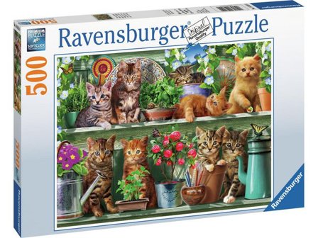 Pussel Katter 500 bitar - Lyreco - Skola och förskola - Lekmaterial - Pussel - Askpussel