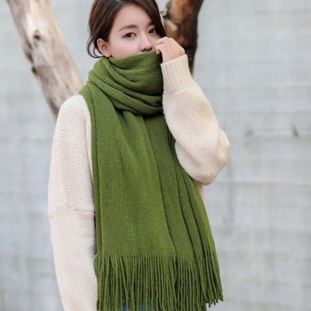 Allsidig skjerf Student Langt skjerf GRØNN