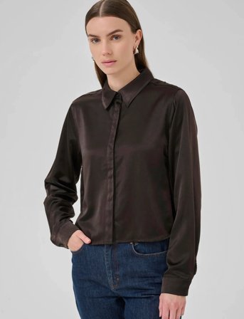 My Essential Wardrobe Estellemw Short Shirt - Black - 36