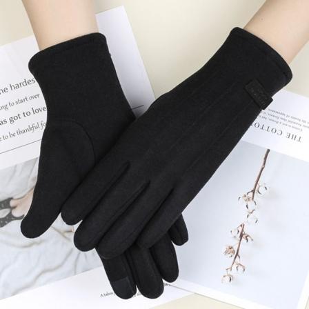 Finger Gloves Kosketusnäyttö Käsineet MUSTA Black