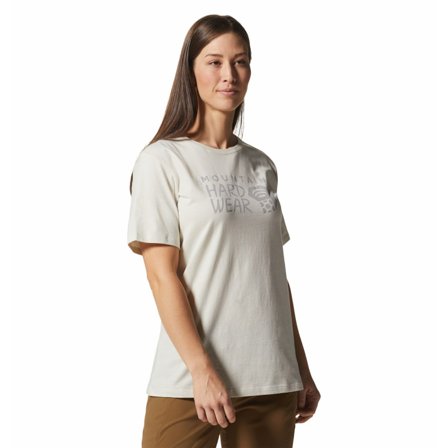 Mountain Hardwear Women's MHW Logo Short Sleeve T-Shirt short-sleeved sweaters Beige S