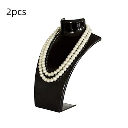 2kpl kaulakorutelineen näyttöteline MUSTA