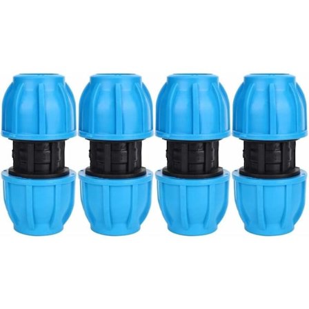 4 stk. 25 mm til 25 mm PE Plast Rett Vannrør Fittings PVC PE PPR Rørkobling Tilbehør