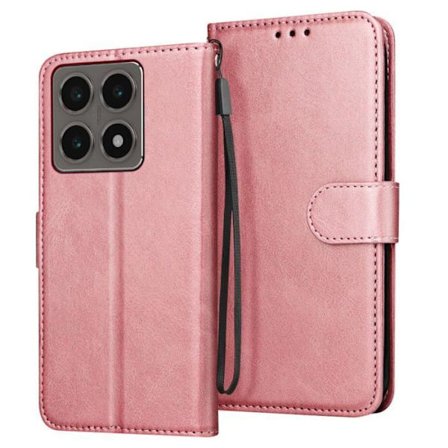 Fodral till Xiaomi 14T - AVIZAR - Plånboksskydd och videostöd - Rosa - Halvstyvt - Blandat