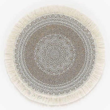 Rund Broderad/Spetsad Bordsplacering Nordisk Stil Halksäker Bordsplacering Värmeisolerande Möbeldekoration Matta Kaffekopp Matta