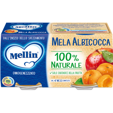 Mellin Omogeneizzato Mela E Albicocca 2x100g