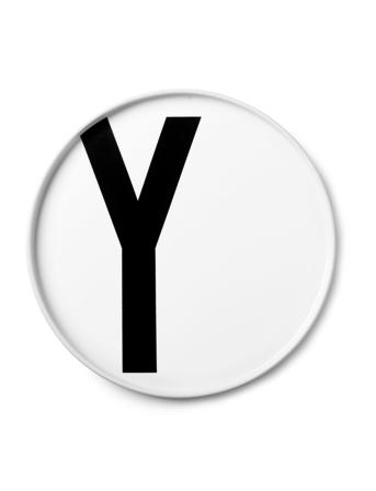Porcelain Plate A-Z White Design Letters