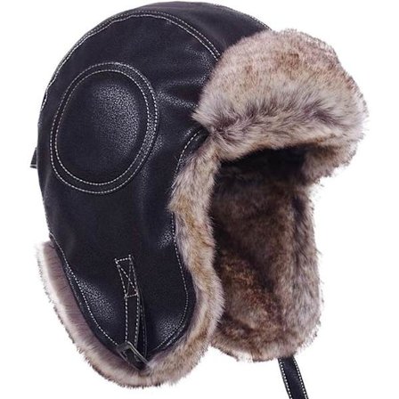 Talvinen turkisläpällinen lakki