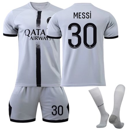 Fotbollströja, Shorts och Strumpor Set - Randig Fotbollsträning Färgmatchning Argentina Messi Herr T-shirt Shorts Strumpor Set