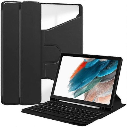 Kompatibelt fodral med Bluetooth-tangentbord för Samsung Galaxy Tab A8 10.5 (2021) / (2022) Roterande stativ Tablet Fodral