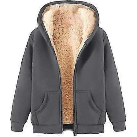 Lammull Tröja Herr Vadderad Svart Jacka Herr Vinter Vadderad Stor Storlek Lös Dragkedja Huvtröja Kofta Tröja