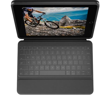 Logitech Rugged Folio - tastatur og folioveske - QWERTZ - Tysk Inn-enhet