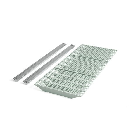 Plastic shelf for galvanised shelving TRANSFORM, 900x500 mm, green