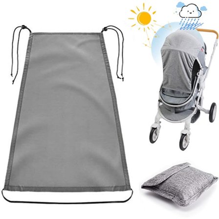 Universell solskjerm for barnevogn, barnevognsolskjerm med UV-beskyttelsesdeksel 50+ Vanntett, barnevognsolskjerm