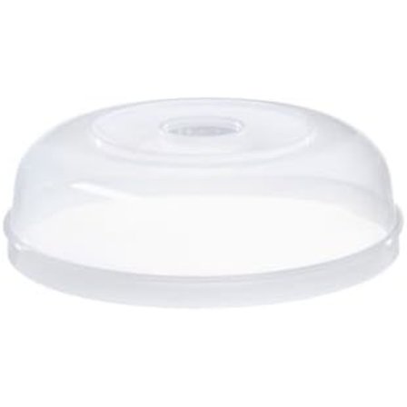 Kirkas mikroaaltouunin suojakupu ruoalle, 25 cm leveä tuuletusaukolla - BPA-vapaa elintarviketurvallinen muovinen mikroaaltouunin lautasen suojus - 