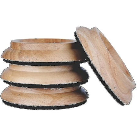 4 stk. Stående Piano Hjulkopper, Premium Hardtre Piano Hjulputer Møbelben