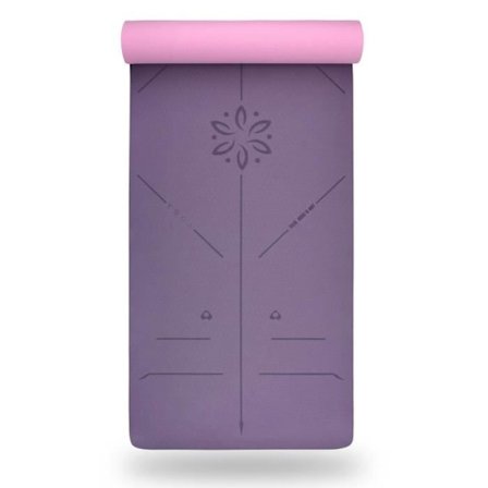 Yoga matta - TEKNIKRABATT - Lila/Rosa - Ekologisk i TPE - Halkfri - 6 mm tjock