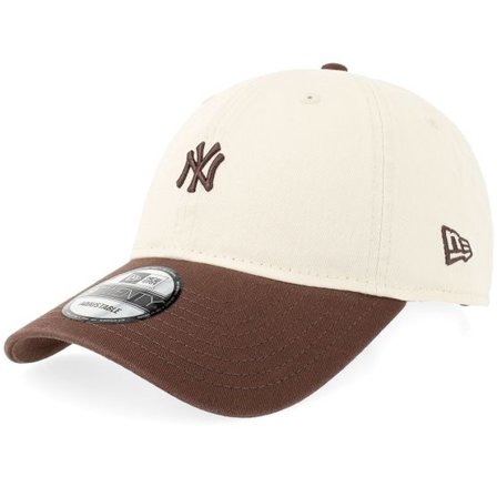 New Era - MLB Beige unconstructed Keps - New York Yankees Mini Logo 9TWENTY Light Terracotta/Brown Dad Cap @ Hatstore
