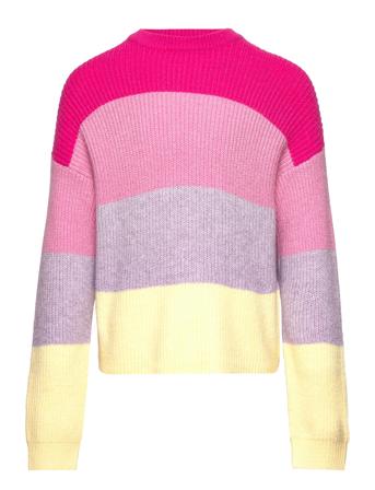 Kmgnewsandy L/S Stripe Pullover Knt Pullover Multi/mønstret Kids Only*Betinget Tilbud